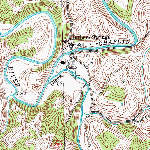 Topographic Map of Careys Island, KY