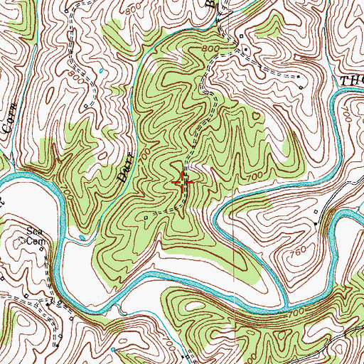 Topographic Map of Durr Hill, KY