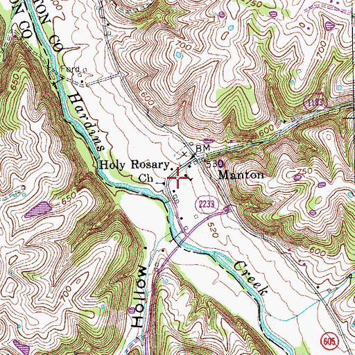 Topographic Map of Manton Post Office (historical), KY