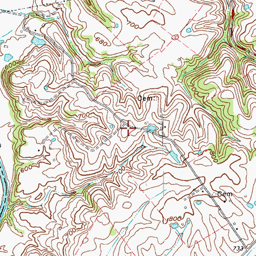 Topographic Map of Mayo Hill, KY