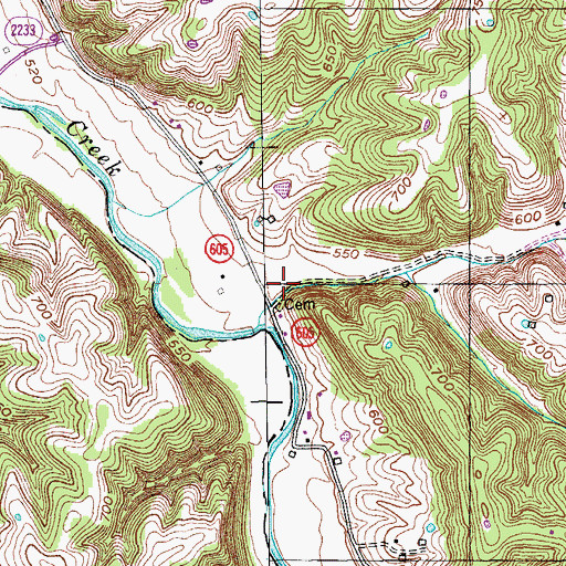 Topographic Map of Phillips Station (historical), KY