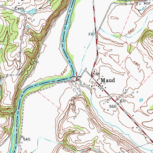 Topographic Map of Piles Run, KY