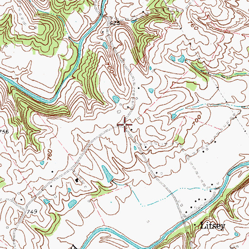 Topographic Map of Poortown School (historical), KY