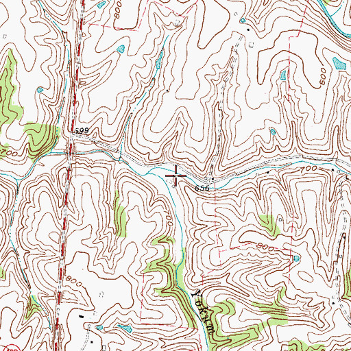 Topographic Map of Ryans Mill (historical), KY