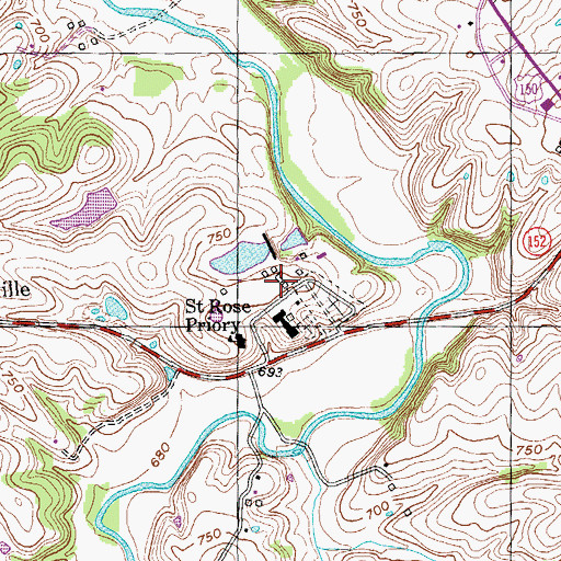 Topographic Map of Saint Thomas Aquinas College (historical), KY