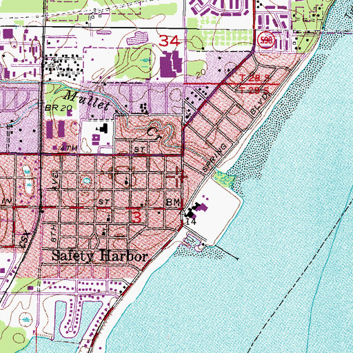 Topographic Map of Baranoff Park, FL