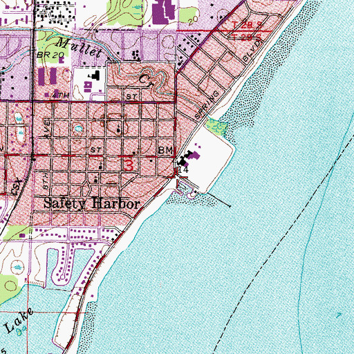 Topographic Map of Marina Park, FL