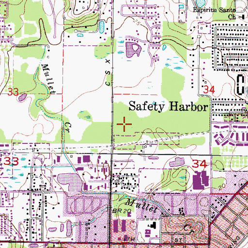 Topographic Map of Marshall Street Park, FL