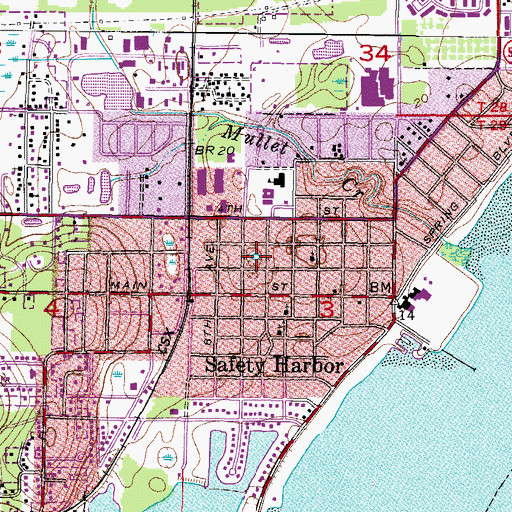 Topographic Map of Rigsby Recreation Center, FL