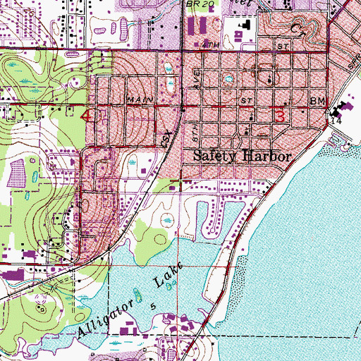 Topographic Map of Community Center, FL