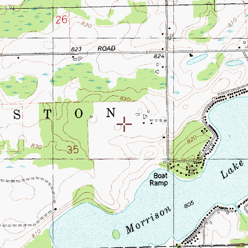 Topographic Map of Roadside Table Historical Marker, MI