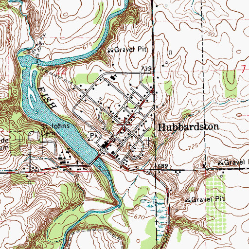 Topographic Map of Saint John the Baptist Church Historical Marker, MI
