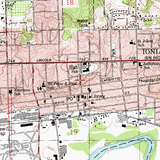 Topographic Map of Fred W Green Historical Marker, MI