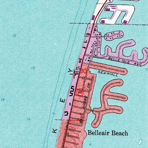 Topographic Map of Morgan Street Beach Access, FL