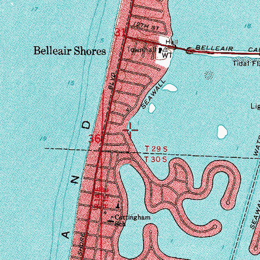 Topographic Map of Second Street Park, FL