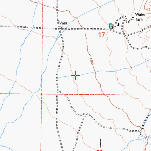Topographic Map of Bee Springs Canyon, CA