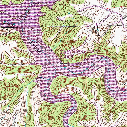 Topographic Map of Ashes Creek Union Church (historical), KY