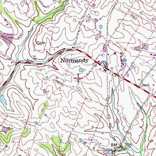 Topographic Map of Bucks Creek Farm, KY