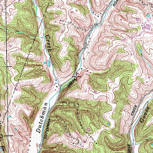 Topographic Map of Crenshaw Post Office (historical), KY