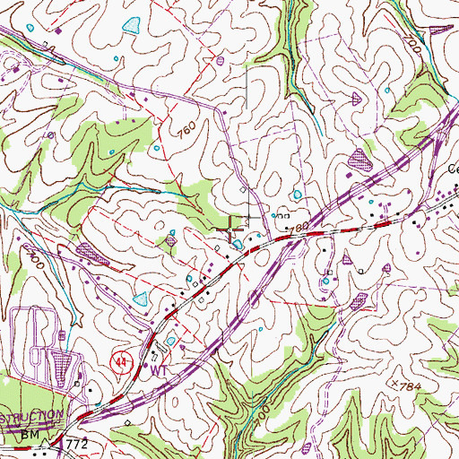 Topographic Map of Culpepper School (historical), KY