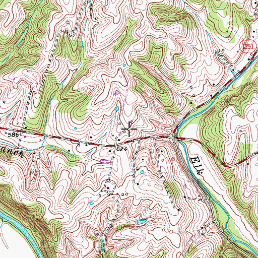 Topographic Map of Forman School (historical), KY