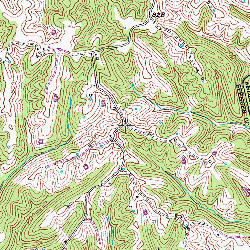 Topographic Map of Hugo Post Office (historical), KY