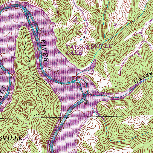 Topographic Map of Loveville Post Office (historical), KY