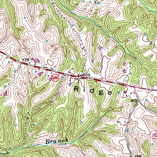 Topographic Map of McGee School (historical), KY