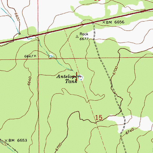 Topographic Map of Antelope Tank, AZ