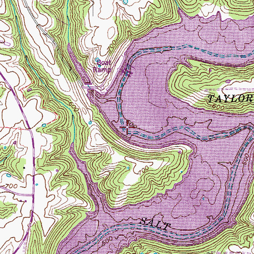 Topographic Map of Riverside School (historical), KY