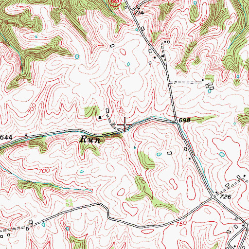Topographic Map of School Number Fifteen (historical), KY