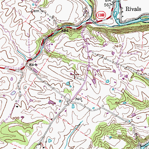 Topographic Map of School Number Five (historical), KY