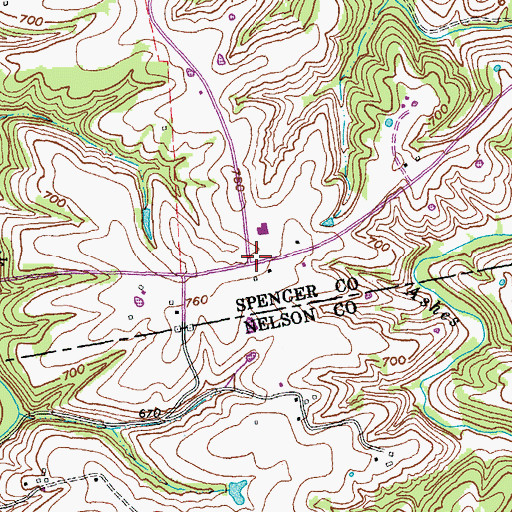 Topographic Map of School Number Seven (historical), KY