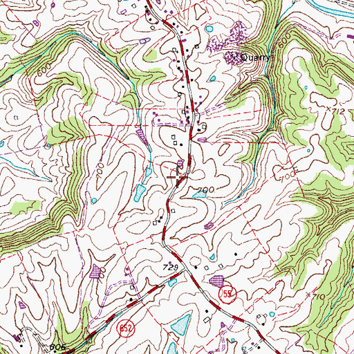 Topographic Map of School Number Sixteen (historical), KY