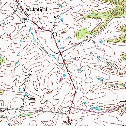 Topographic Map of Smileytown Post Office (historical), KY