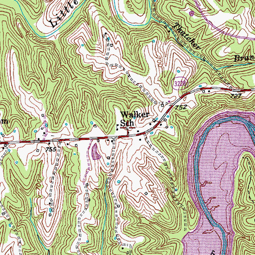 Topographic Map of Snider Post Office (historical), KY