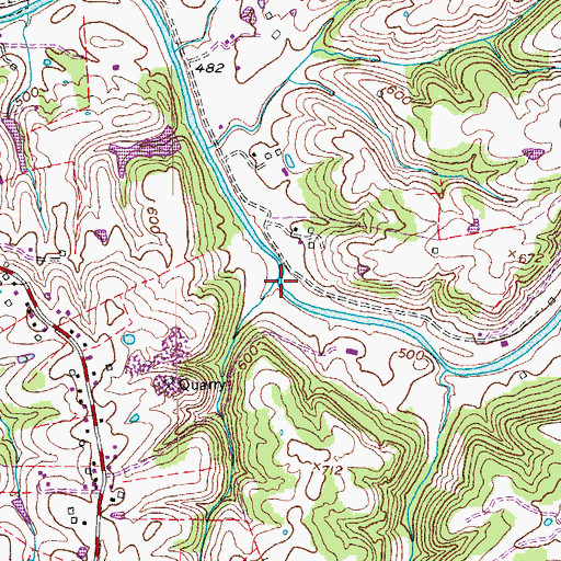 Topographic Map of Watson Ford (historical), KY