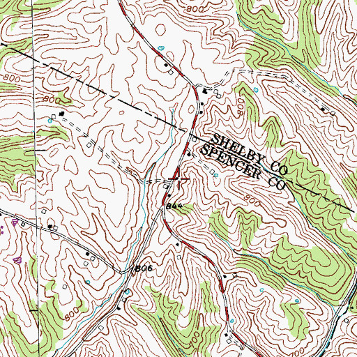 Topographic Map of Wayside School (historical), KY
