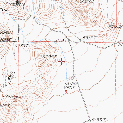 Topographic Map of Beer Creek, CA