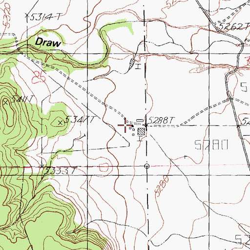 Topographic Map of Eicks Ranch, NM