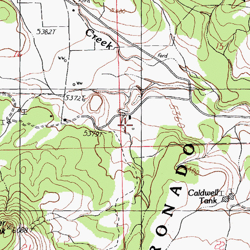 Topographic Map of Robertson Ranch, NM