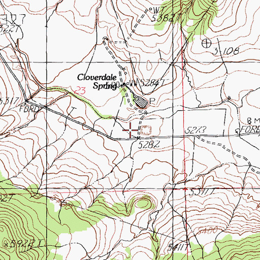 Topographic Map of Robertson Ranch, NM