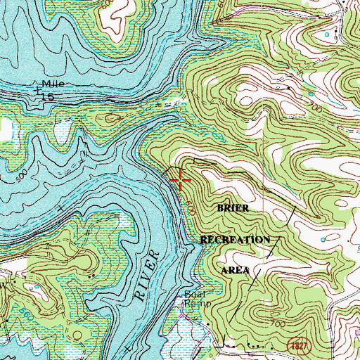 Topographic Map of Nolin Lake State Park, KY