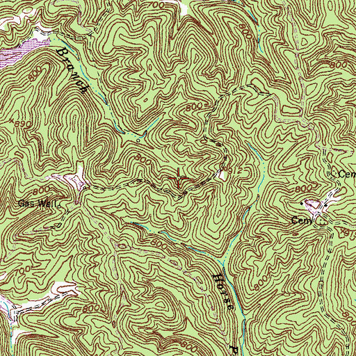 Topographic Map of Yatesville Lake State Park, KY