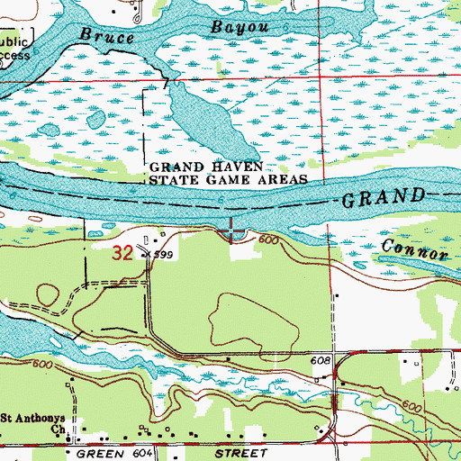 Topographic Map of Conner Pit, MI