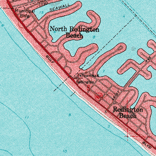 Topographic Map of Town Park, FL