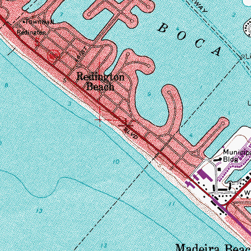 Topographic Map of Moon Park, FL