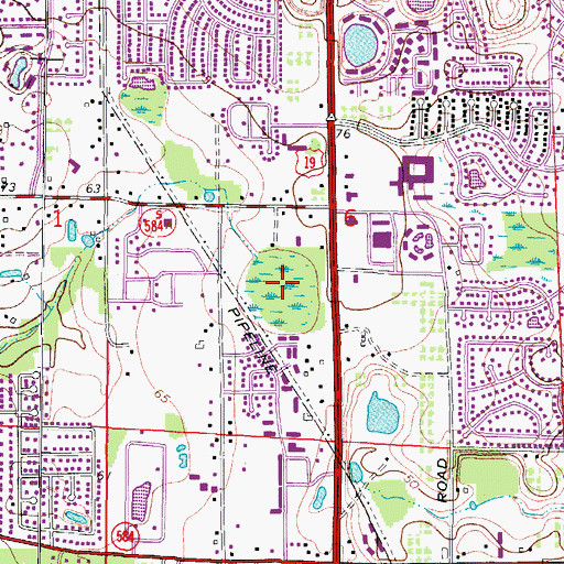 Topographic Map of J Stephen Putnam Park, FL