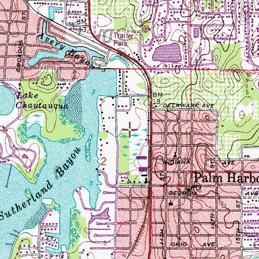 Topographic Map of Pop Stansell Park, FL