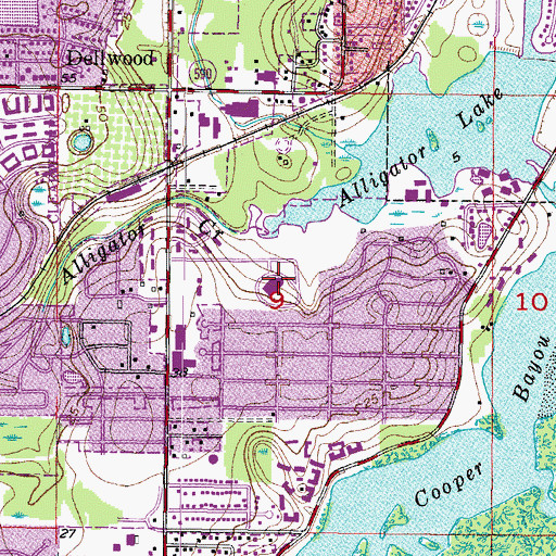 Topographic Map of Alligator Park, FL